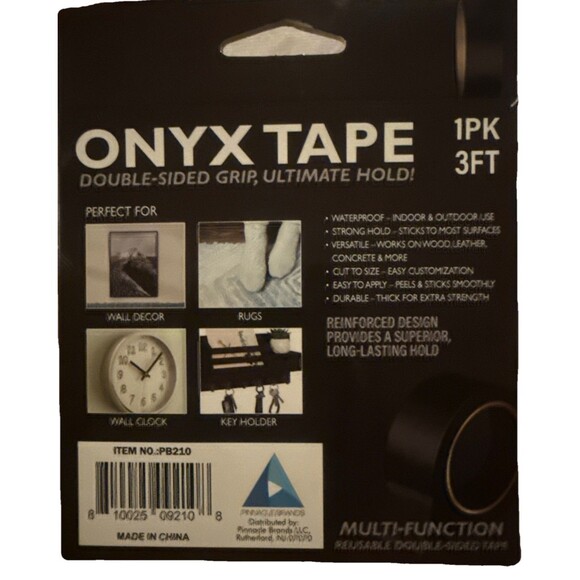 Double Sided Onyx Tape, Reusable, Double Sided, New In Box, 3ft - Picture 2 of 2
